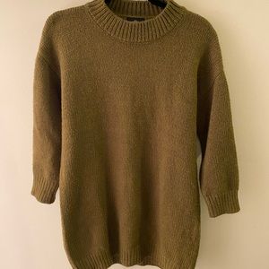 Olive green sweater dress